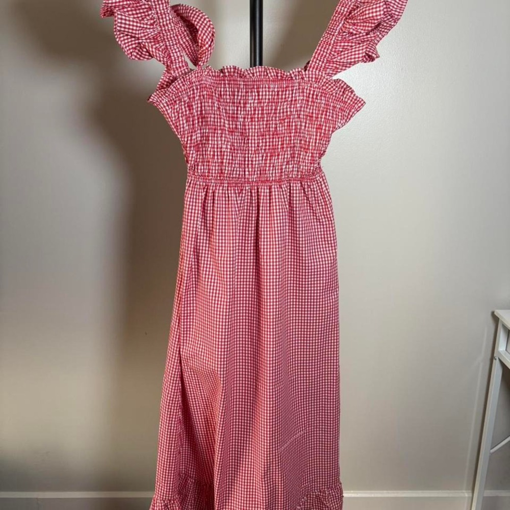 Red & white gingham dress size Small